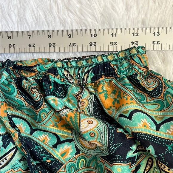 Paisley Print Maxi Skirt Gold Detail Womens Small - Picture 11 of 11